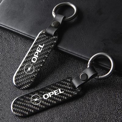 Car Carbon Fiber Key Chain Luxury Keyring Accessories For Astra Grandland Corsa Mokka Frontera Insignia Zafira Vivaro Karl