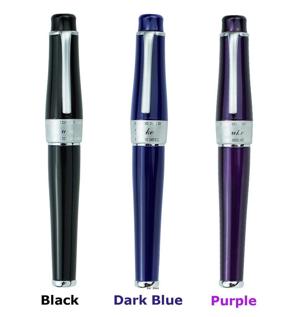 Duke 2009 Füllfederhalter Marineblau Fein Charlie Chaplin Gedenk Schwerer Stift, Blau, Feder,