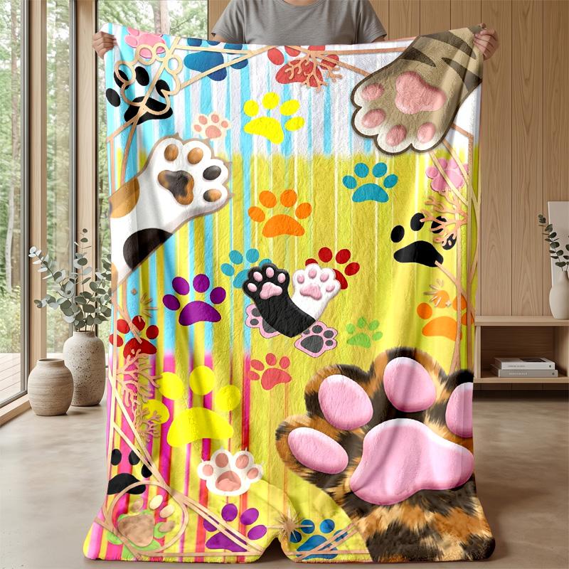 Palm Tree Bath Time Theme Blanket Lightweight Warm Flannel Blanket Decorative Throw Blanket for Home Decoration