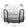 8 Pieces Braided Coaster Washable Set with Metal Storage Rack Reusable Thread Warming Mat
