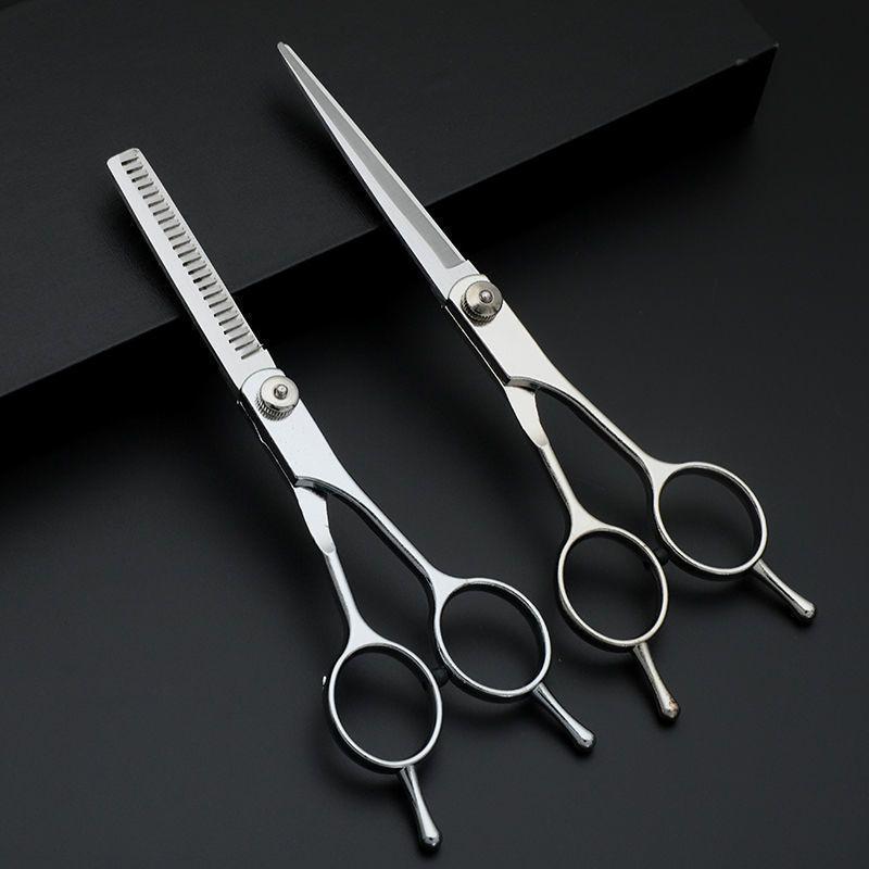 Pet Grooming Scissors: Straight & Curved for Dog Hair and Teddy Bear Trimming