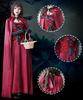 [Milky Time] Little Red Riding Hood Halloween Cosplay Costume, Long Dress with Cloak