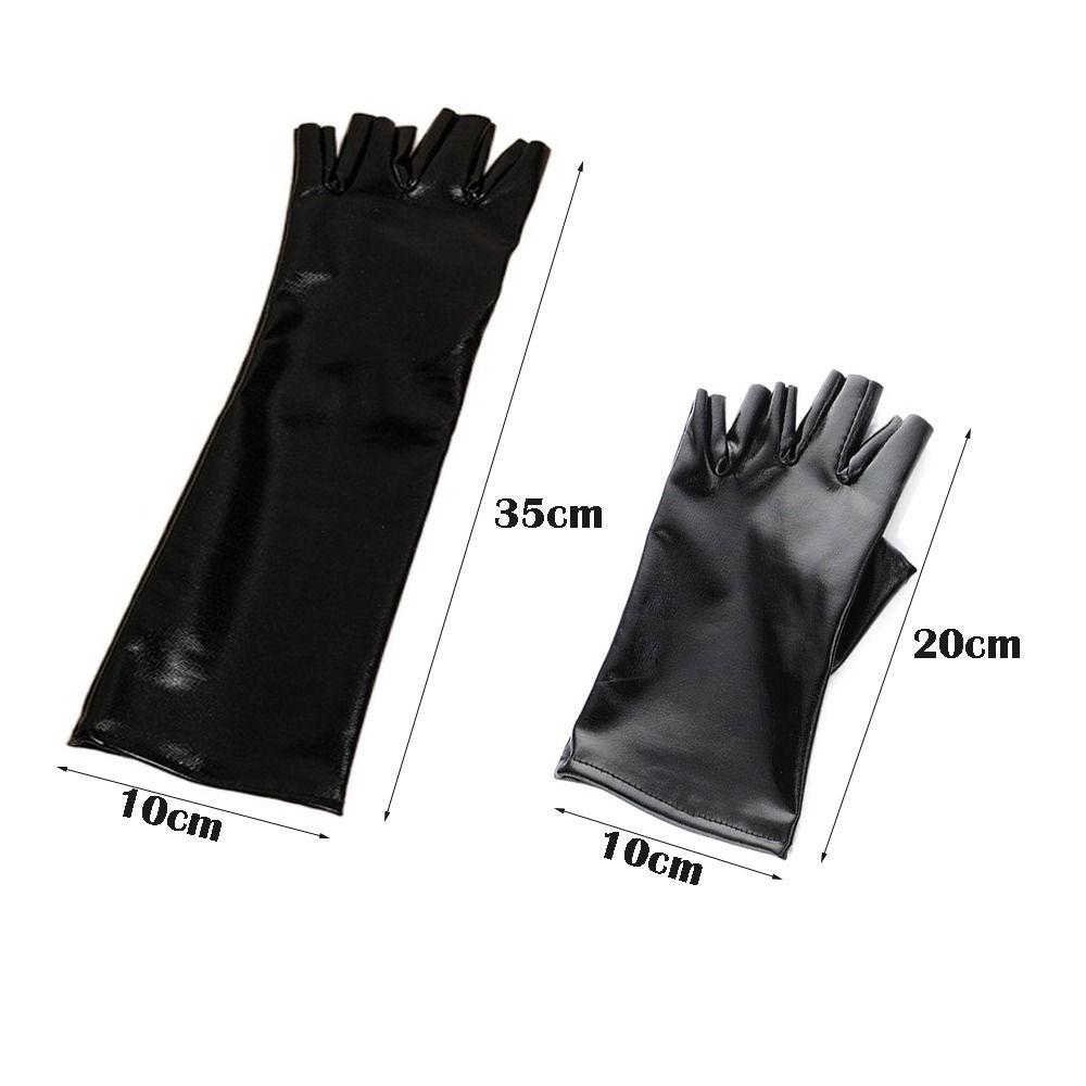 Imitation Leather PU Leather Gloves Punk Style Cosplay Gloves Hip Hop Performance