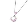 Korean Style Star Moon Diamond Inlaid Collarbone Necklace