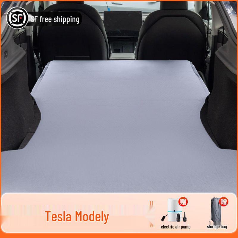 Nafukovací matrace pro modely Tesla (25+), Osvěžená edice, Podložka na spaní na zadní sedadlo, Skládací pro kempování a spaní