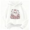 Cartoon Spaß Halloween Thema Grafik Kinder Kapuzenpullover Modisch Bequem Warm Herbst Winter Mädchen Langarm Sweatshirt