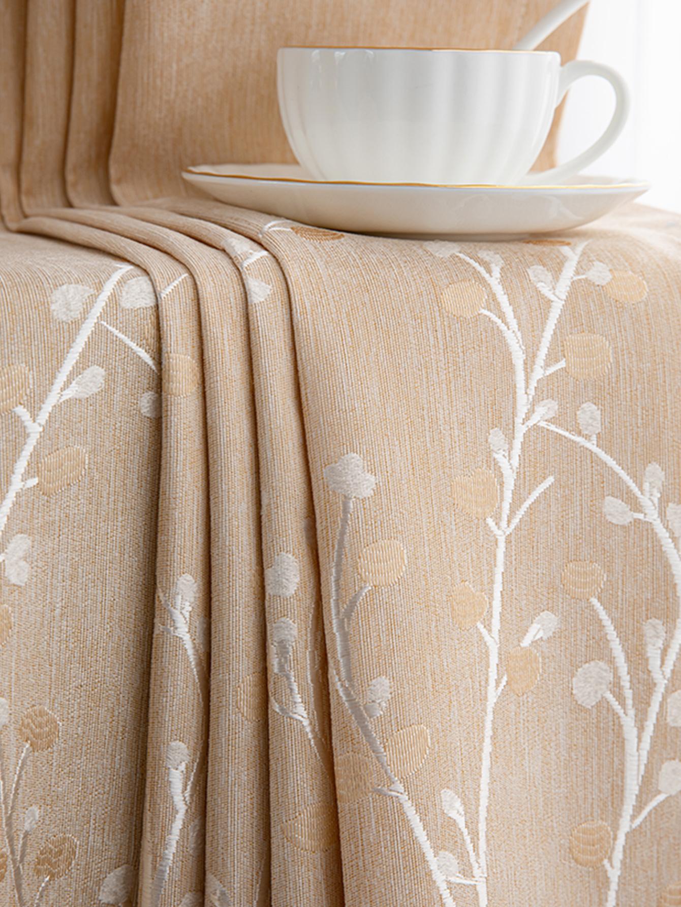 Mid-Ancient Retro Gordijnen Met Een Lichte En High-End Schaduw Gevoel W100xH200cm&Hooks tape top beige
