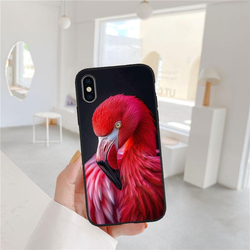 CJ54 Flamingos Pink bird flower Soft Shell Phone Case for Redmi Note 8 9 Pro Max 9S 9T 9C NFC 8T 8A 10A A4