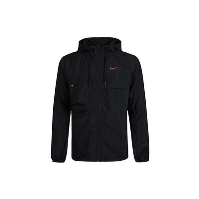 Giacca con Cappuccio Sportiva con Logo Uomo Giacche Nera CU5000-010
