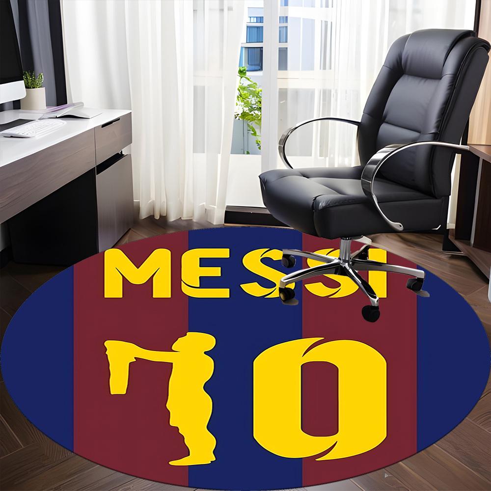 1pcMessi Number Office Round Area Rug,  Under Office Chairs Bedroom Living Room Home Decor A0928160