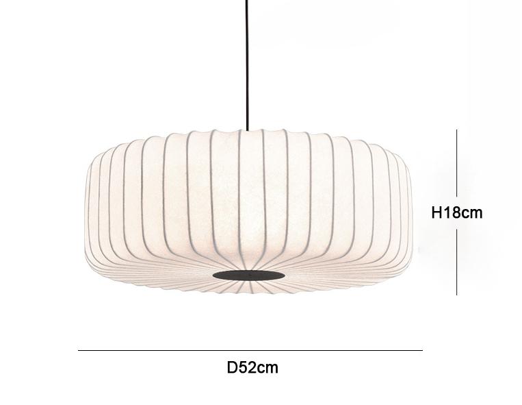Modern Japanese Wabi Sabi Silk E27 Chandelier Nordic Home Decor Designer Lamp Living Dining Room Bedroom B&B Loft Pendant Lights