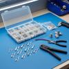 290 Stück Crimp-Pins 1/1,5/1,8/2,2/2,8/3,5mm Elektrischer Steckverbinder-Pin Nicht-isolierter Stecker Crimp-Pins