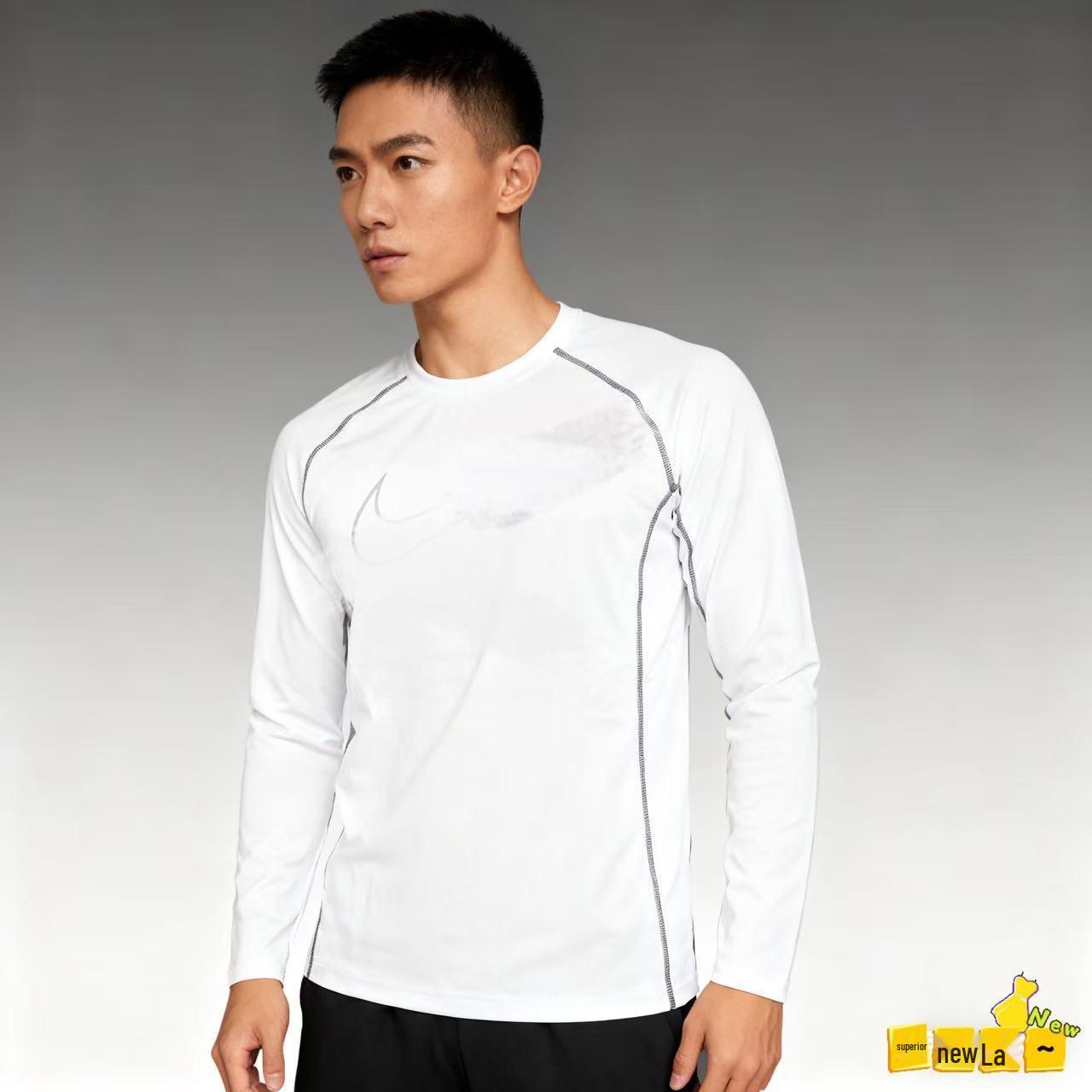 

Quick-Dry Long-Sleeve Sport Suit: Adult Training, Running, Cycling, Fitness, Warm, Moisture-Wicking Base Layer for Autumn and Winter. XXXL (80-90kg) білий