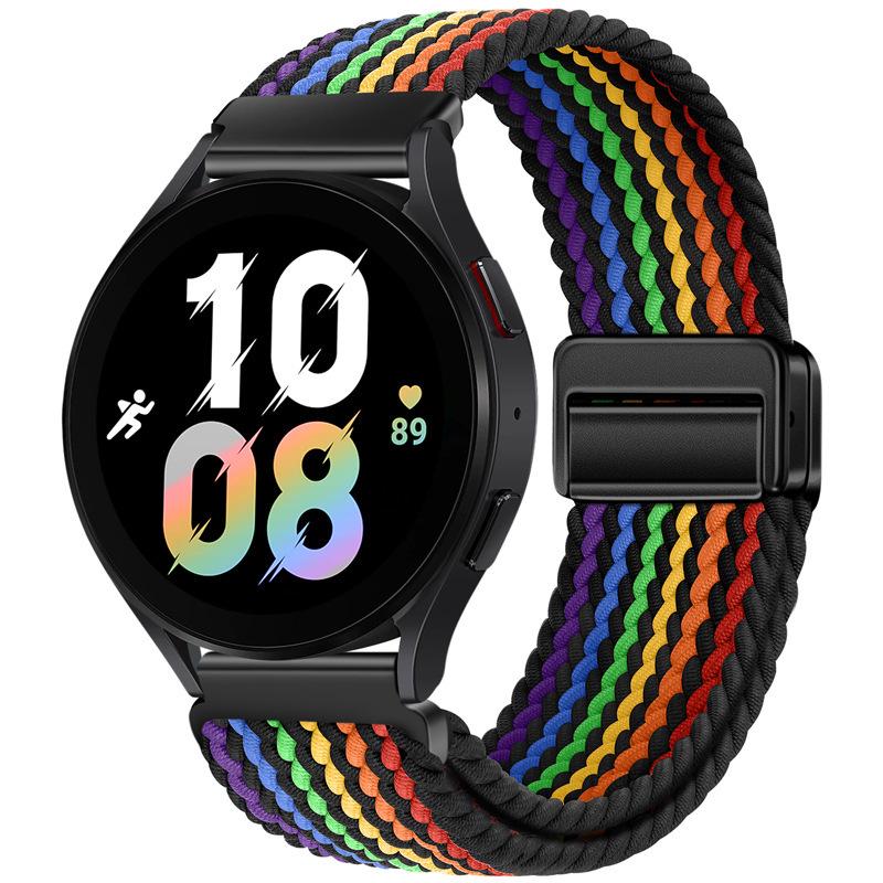 Плетеная нейлоновая ремешок для часов для Huawei GT6 и Samsung Watch 5/6/7 - 18/20/22 мм 20mm gray
