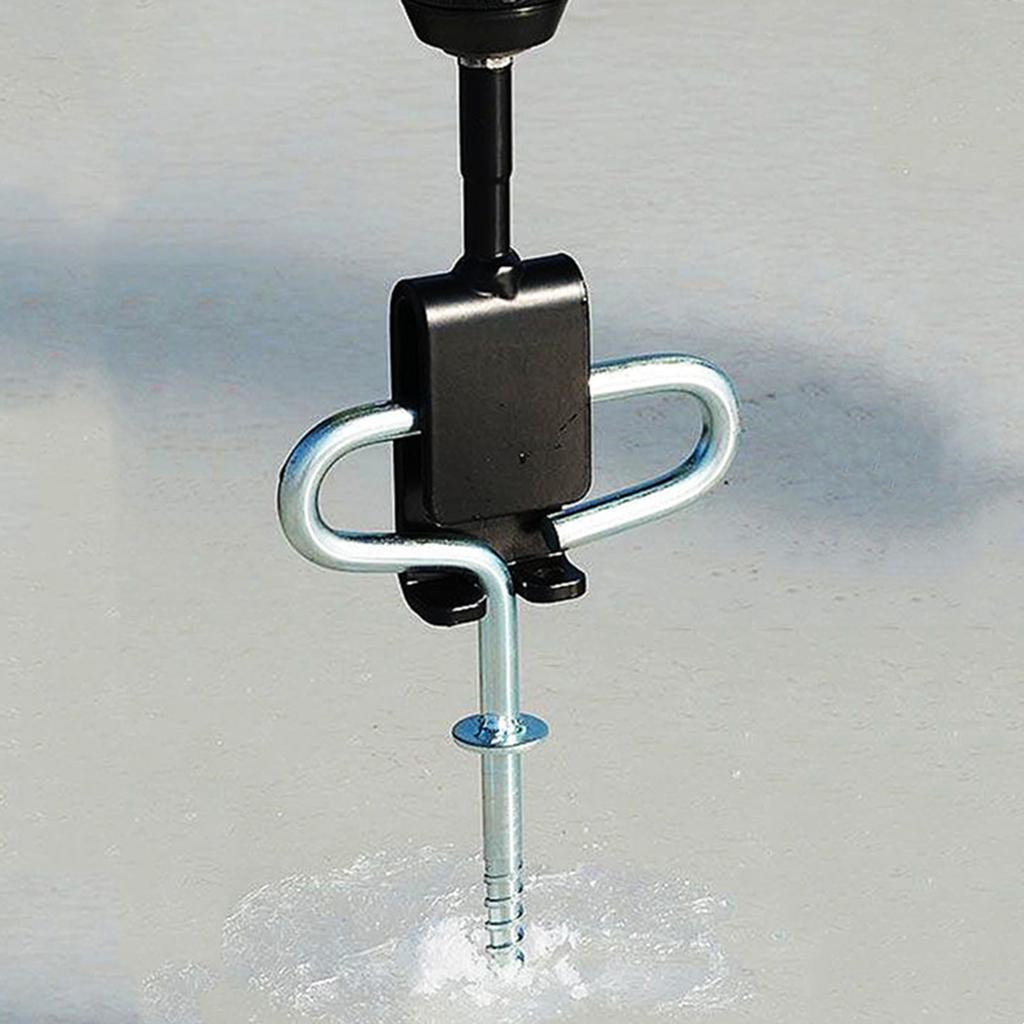 Ice Anchor Drill Adapter Ice Anchor Ice Stake Drill Adapter Ice Auger Adapter Shaft for Setting Up Fishing Shelter Tent