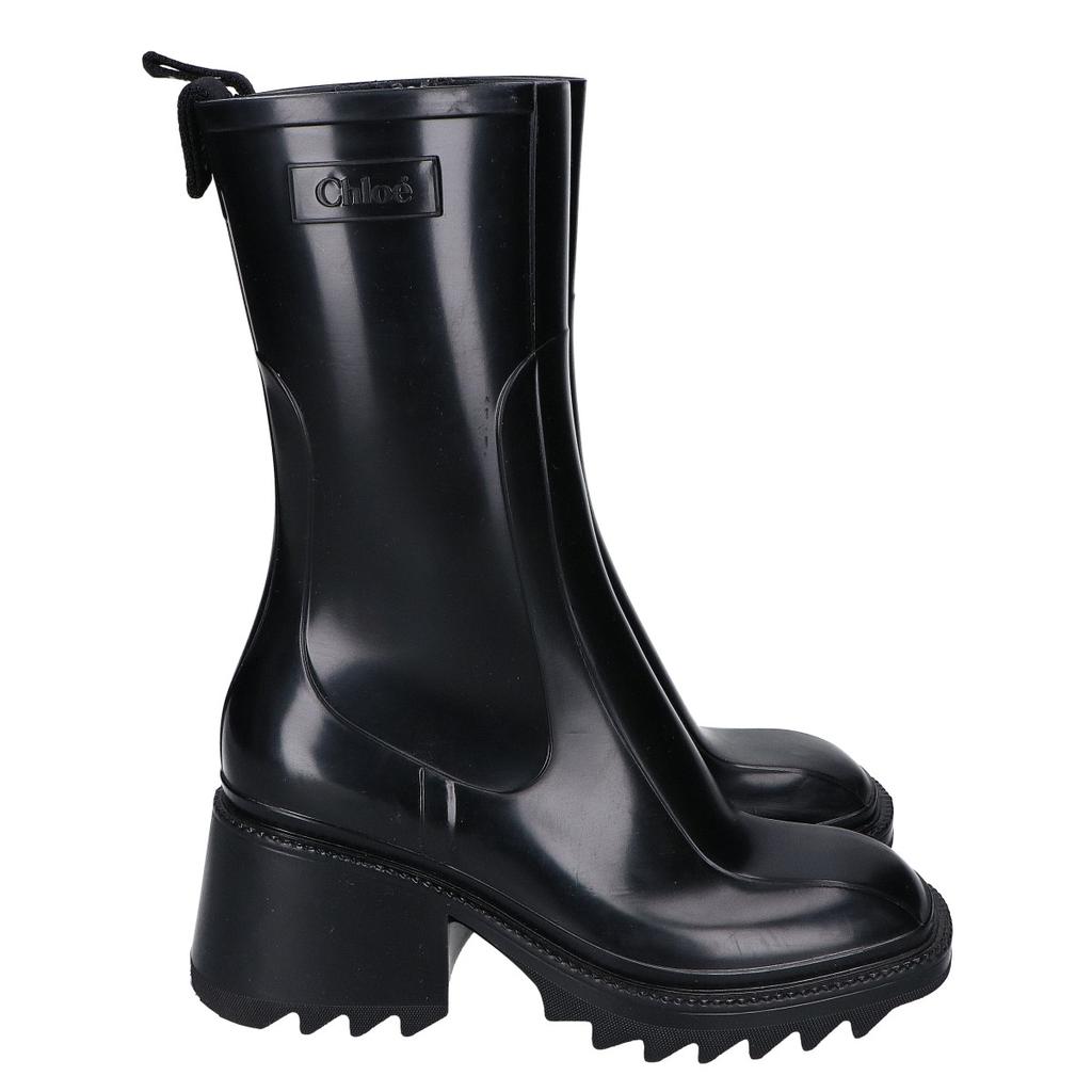 CHLOE BETTY Rubber Rain shoes 35 blackUsed