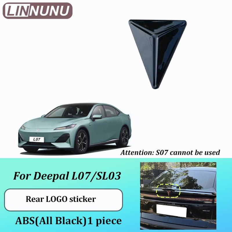 LINNUNU Car Logo Stickers Steering Wheel Emblem Wheel Hub Front and Rear Stickers Auto Exterior Accessories For Deepal L07 Sl03