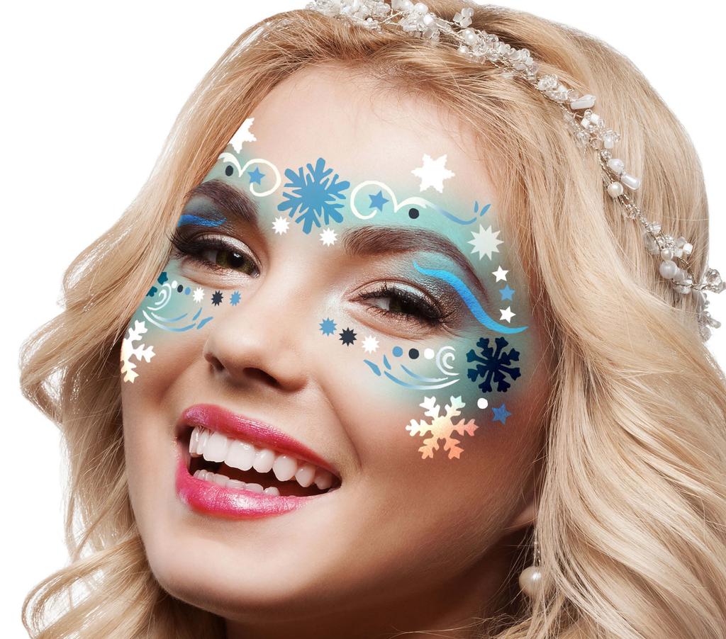 Snowflake Face Makeup Template Set