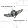 Oni Head Wings Skull Car Tail & Side Decal - Angel Wings Body Sticker