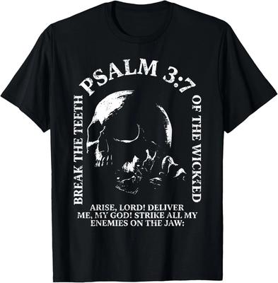 Psalm 3:7 Vintage Skull Christian Religious Bible Verse T-Shirt Unisex T-Shirt