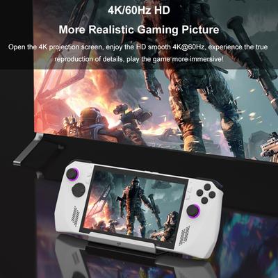 For Asus ROG Ally Docking Station with Fan HDMI-Compatible 4k@60hz Gigabit Ethernet 1000Mbps USB-C PD Charging for Steam Deck