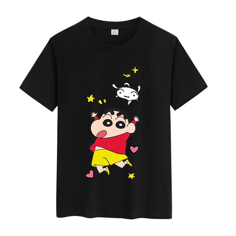 Anime Crayon Shin-chan Chlapecké Dívčí Bavlněné Tričko Léto Krátký Rukáv Dětský Top Kreslené Tištěné Tričko Móda Dětské Tričko