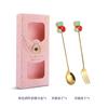 2025 Christmas Spoon and Fork Set Stainless Steel Creative Tableware Coffee Tea Dessert Spoon Spoons with Gift Box 6Pcs New