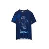 T-Shirts Men's Blue Crew Neck Moderate Straight Fit H616Y22J10-5102