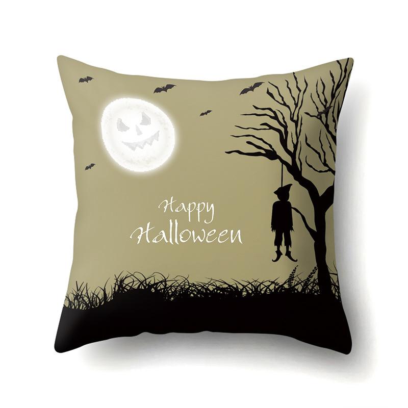 Halloween Pillow Cover Car Waist Pillow Pumpkin Sofa Cushion Cover Office Home Living Room Pillow Cover Premium