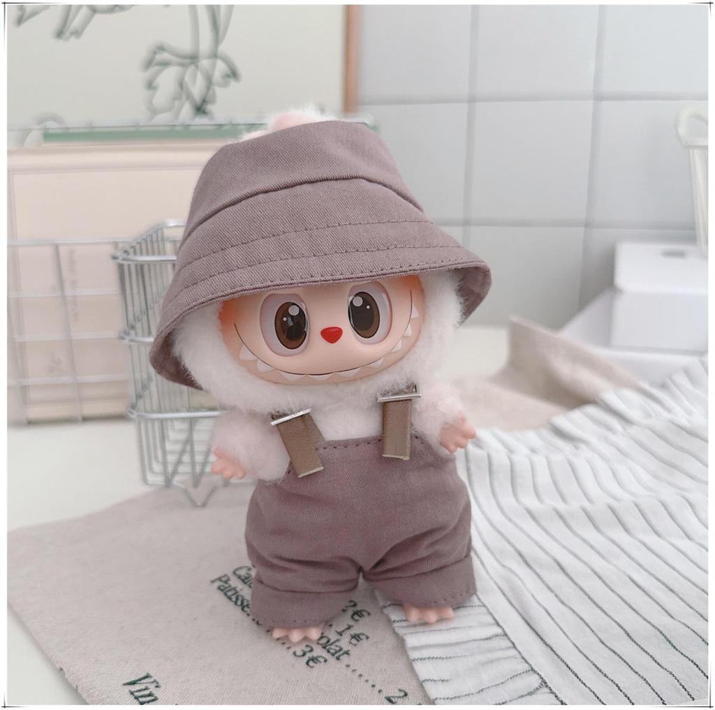 10cm & 17cm Cotton Doll Clothes Replacement Set: Overalls & T-Shirt