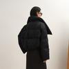 Less 2025 Winter Loose Fit Stand Collar Short Goose Down Jacket