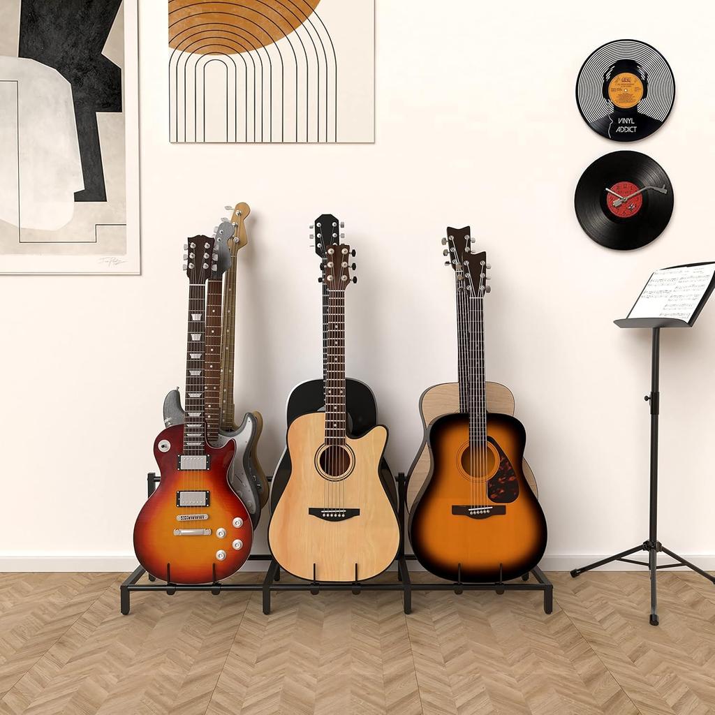 Guitar Stand Bass Electric Universal Display Multiple Guitar Prevents Scratches On the Instrument Stable and Instrument Easy To Bracket for Acoustic