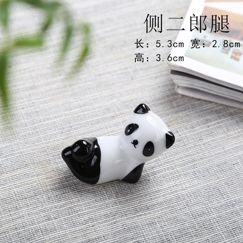 1Pcs Cute Panda Pillow Chopsticks Holder Japanese Ceramic Chopstick Ceramic Home Decor Spoon Holder Tableware Kitchen Tools