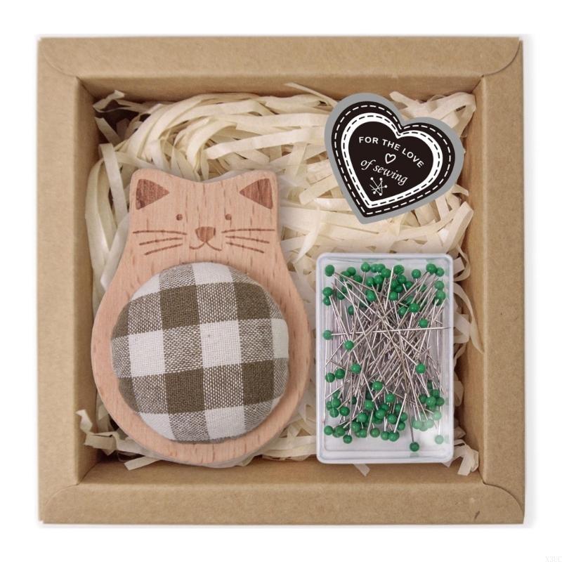 

Hedgehog Needle Keeper With 100 Assorted Butterfly Sewing Pins For Crafting X3UC зелений