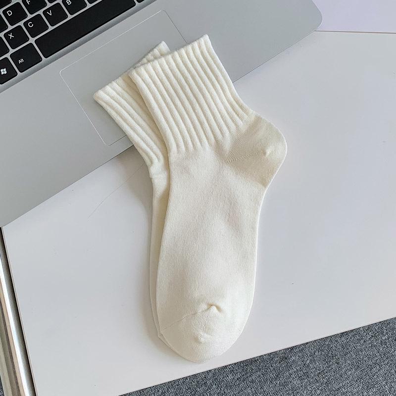 Women's Trendy Japanese Style Solid Color Long Sports Socks - Versatile & Essential for Students and Couples