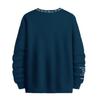 Men Casual Thick Warm Sweatshirt Fall Winter Letter Print Round Neck Long Sleeve Loose Soft Top