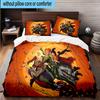 3PCS Halloween witch 3pcs Bedding,Including 3PCS Duvet Cover And 2pcs Pillowcases Perfect for Christmas,Ideal for Bedroom, Dormitory