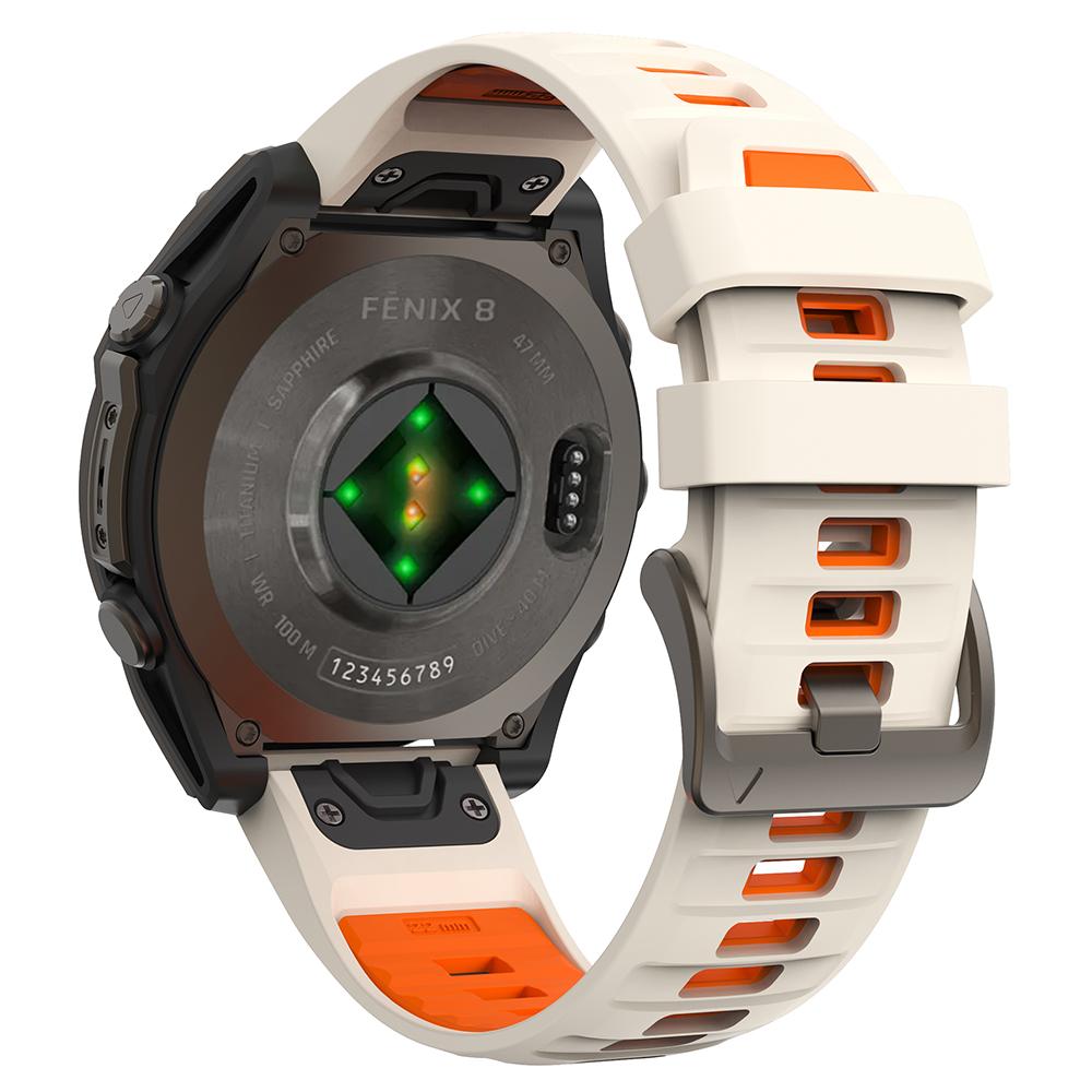 KALEBOL QuickFit 22mm Watch Strap for Garmin Fenix 7 Pro/7/6 Pro Dual Color Silicone Wrist Band