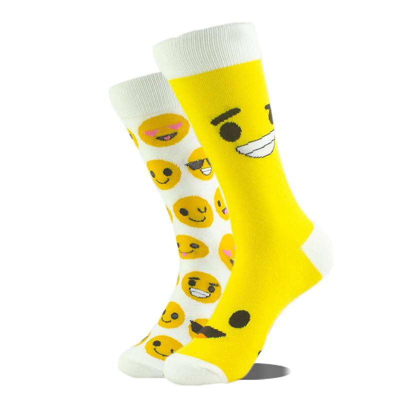 Cool Design Avocado Crew Socks Men Creative Eye Guitar Bus Pattern Sokken Duck Cat Fox Otter Animals Divertidos Chaussette Sox