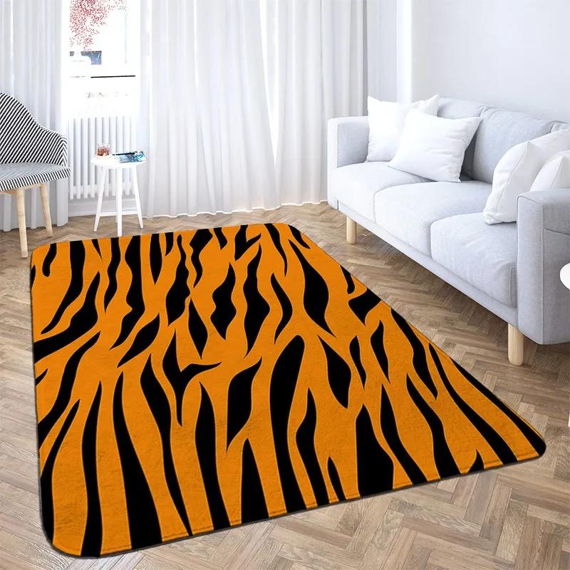 Animal Skin Pattern Leopard Print Carpet Home Bedroom Floor Decor Large Size Mat Non-slip Coffee Table Area Rug Bathroom Doormat