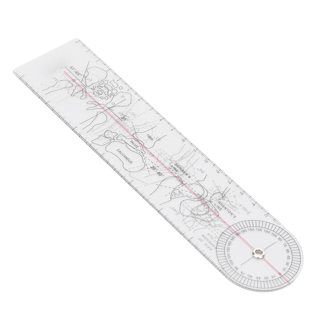 PVC Goniometer Angle Ruler 360 Degree Measure Joints Motion Range for Physical Therapy