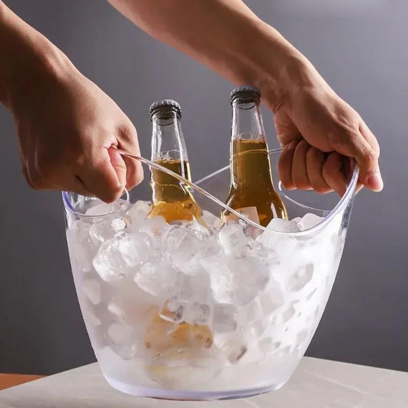 Clear Ice Bucket Beverage Tub Hot Transparent Cooling Large Ice Bucket For Wine Champagne Bar Supplies for Family Reunion