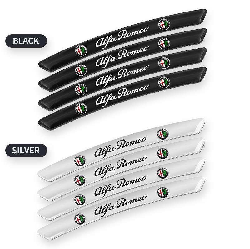 4pcs Aluminum Logo Car Wheel Rim Hub Sticker Car Decoration For Alfa Romeo 308