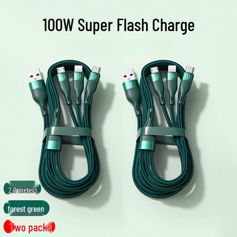 Universal Fast Charge 3-in-1 Multi-Head Charger Cable for Mobile Phones