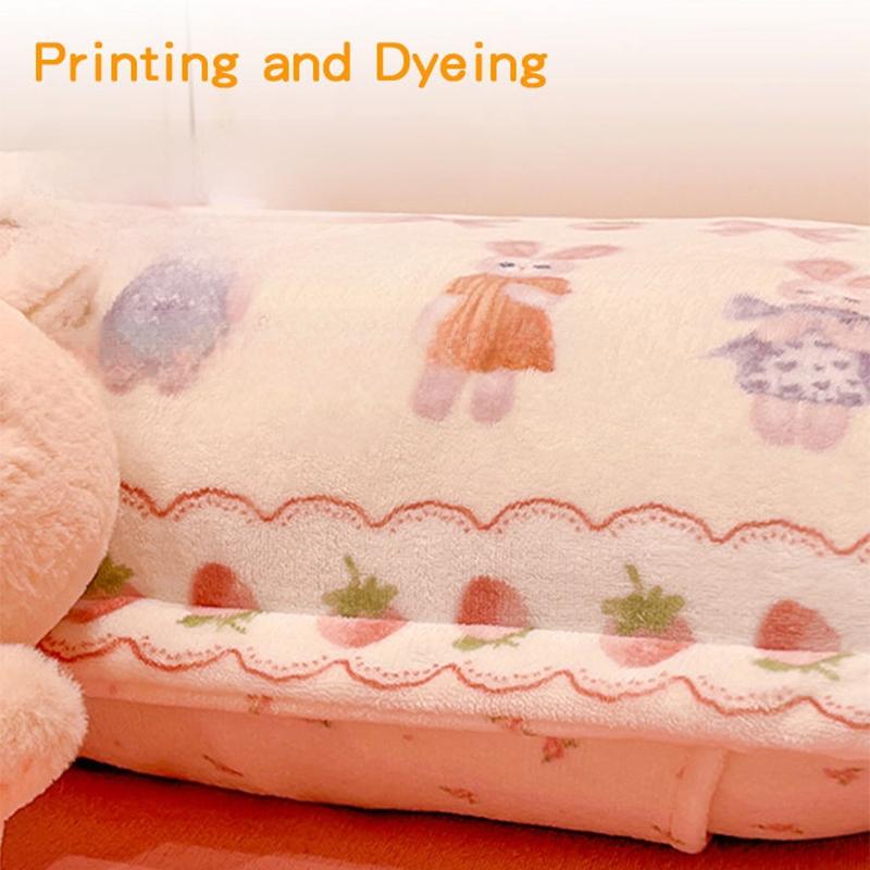 Plush Rectangle Pillowcase 48x120/150/180cm 50x90 Soft Coral Fleece Cute Cushion Cover Envelope Closure Design Home Pillowslip