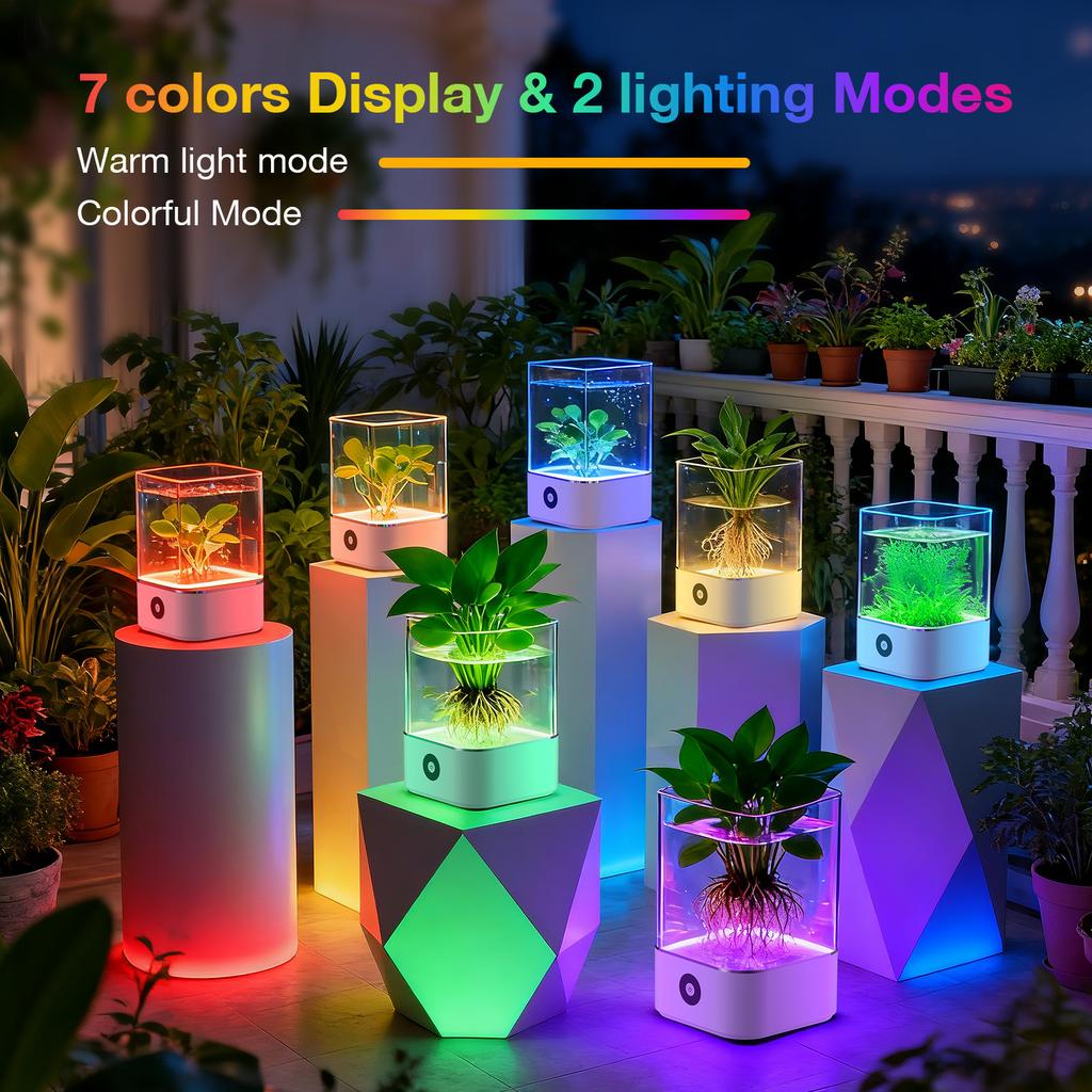 Rechargeable Night Light Gift for Bedroom Bedside Baby Room Breastfeeding Childrens Sleep Lamp Hydroponic Plant Base