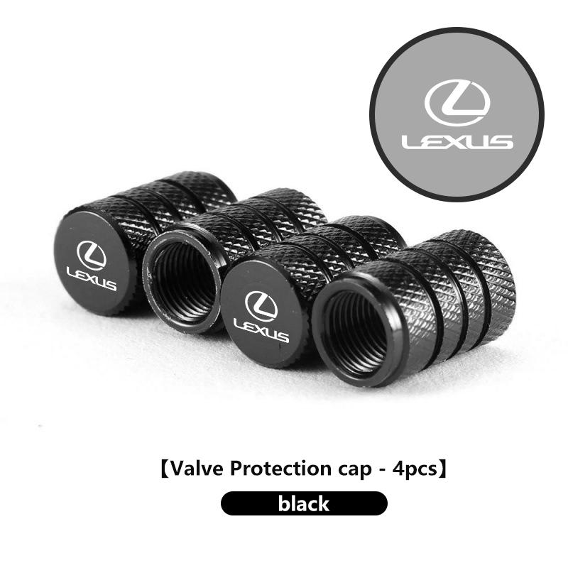 4PCS Car Wheel Tire Valve Cap Cover Airdust Waterproof For Lexus UX250h RX450h RX300 GX470 CT200h RX400h NX300h RX350 AEI1