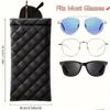 Super Soft Premium Faux Leather Glasses Case | Compact Quilted Design, Secure Closure, Stylish Carry-On | (3 Colors Available) White/Black/Pink