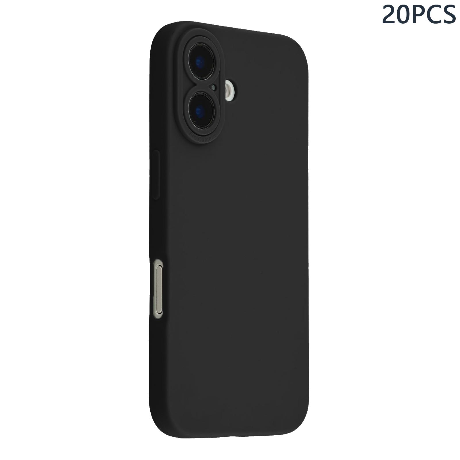 

Bulk Purchasing 20Pcs For iPhone 16 Case Precise Cutouts 1.3mm TPU Matte Phone Cover Black