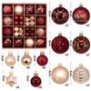 44 Stück 6 cm Weihnachtsbaumkugel Weihnachtsdekoration Xmas Baum Anhänger Ornamente Heimdekoration Navidad Party Neujahr 2027 Partyzubehör